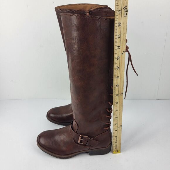 Eurosoft by SOFFT Carlen Lace-Up Knee High Boot Brown Leather Size 7M - Picture 4 of 13